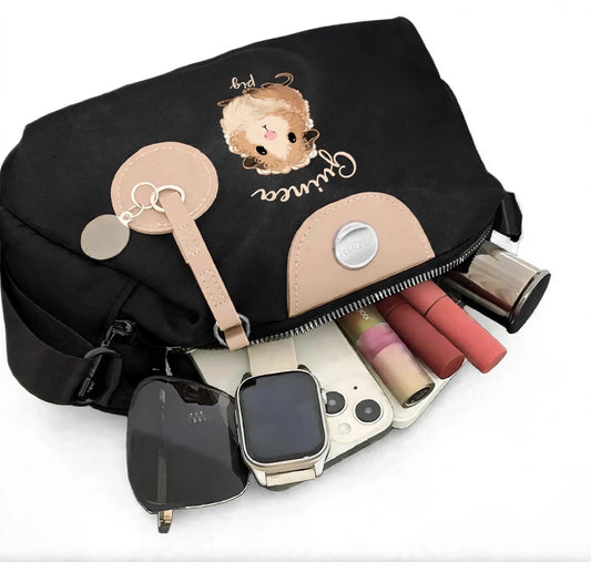 Guinea Pig themed Handbag in Black