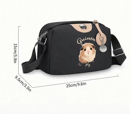 Guinea Pig themed Handbag in Black