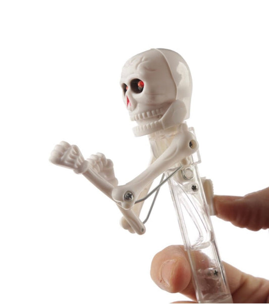 White Skull Boxing Pen with Light Up Eyes