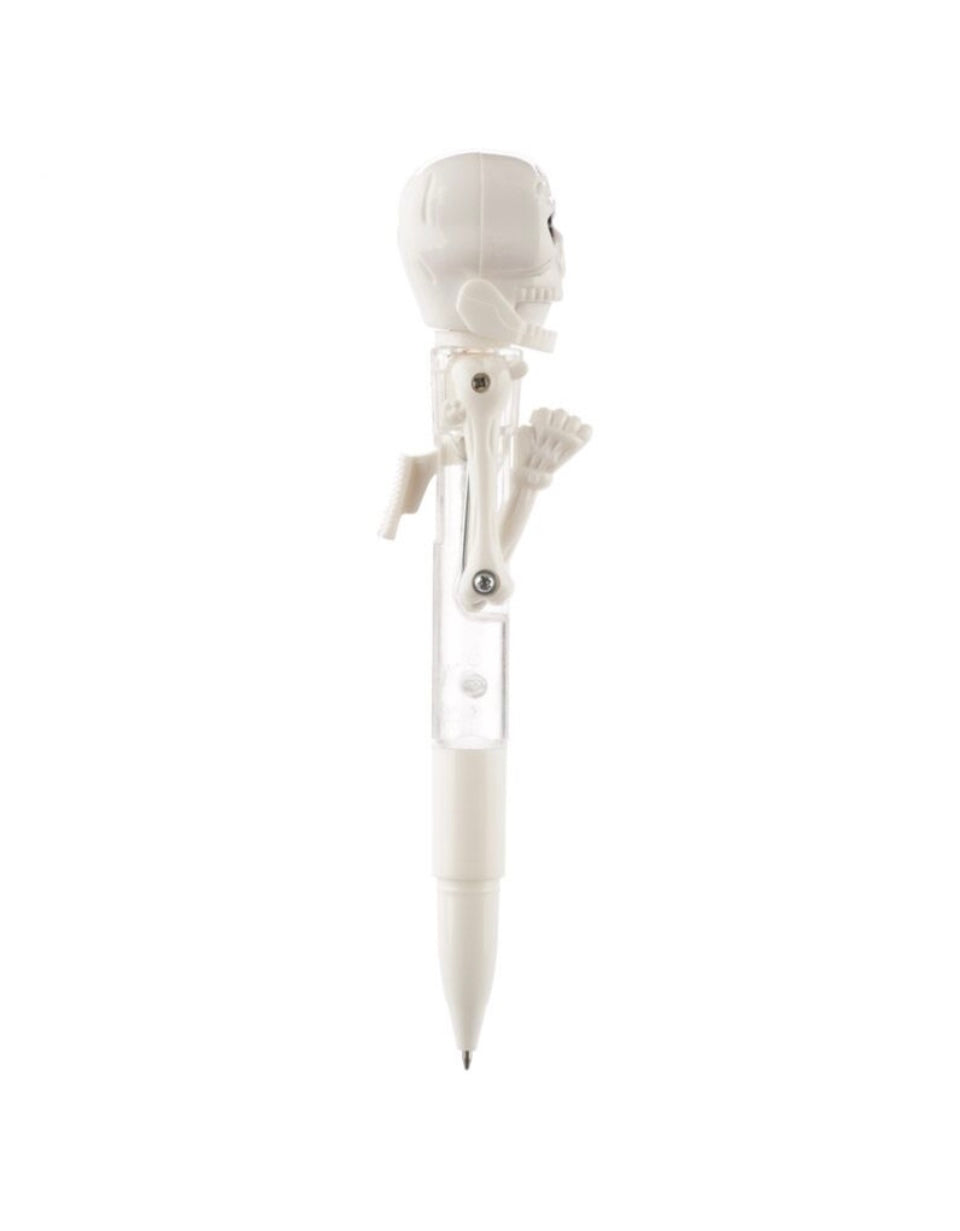 White Skull Boxing Pen with Light Up Eyes