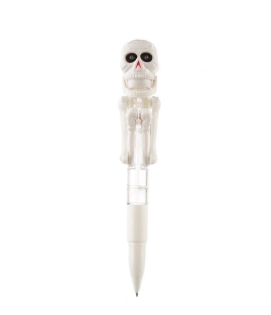 White Skull Boxing Pen with Light Up Eyes
