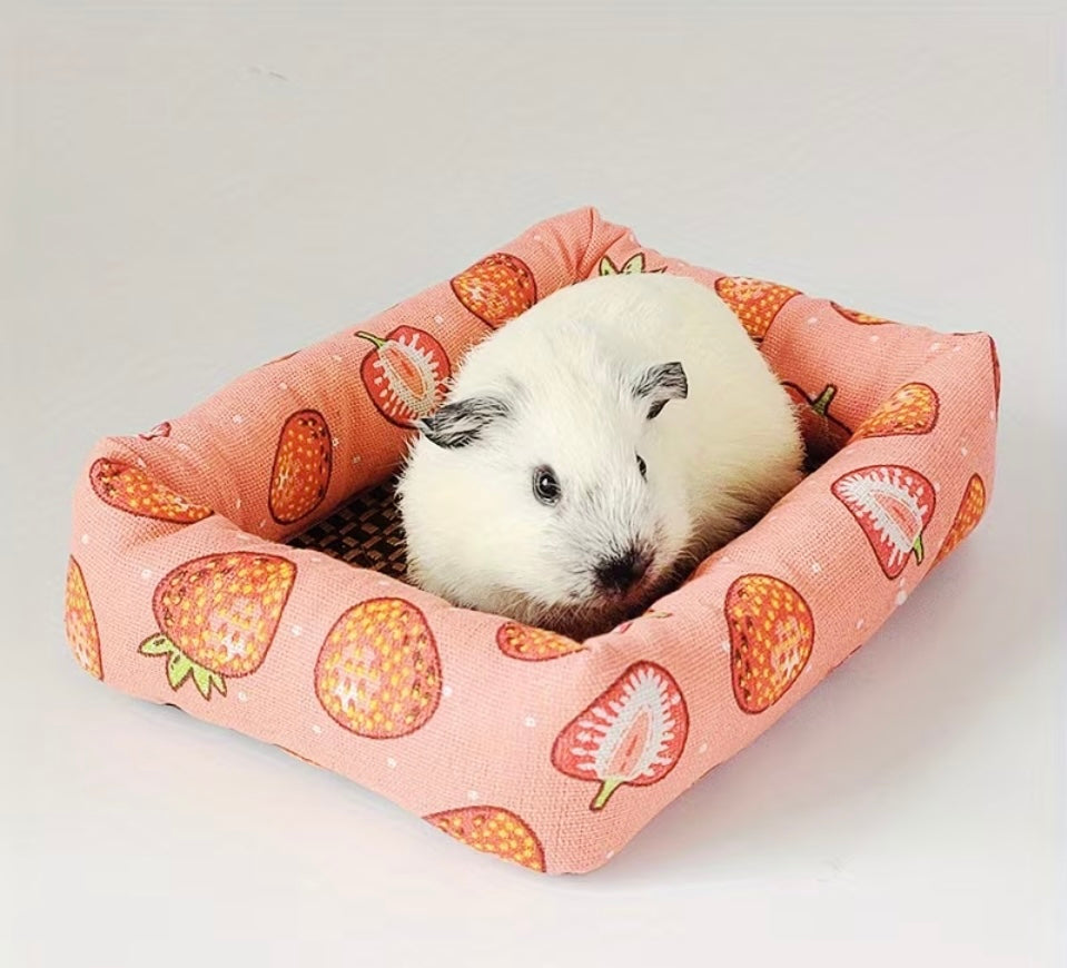 Strawberry design Guinea Pig bed with removable inner