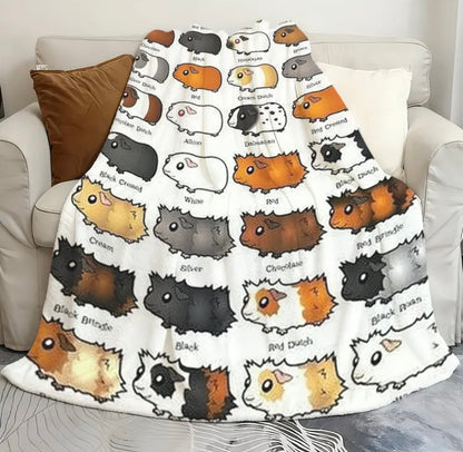 Guinea Pig fun design fleecy blanket