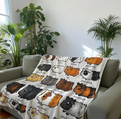 Guinea Pig fun design fleecy blanket