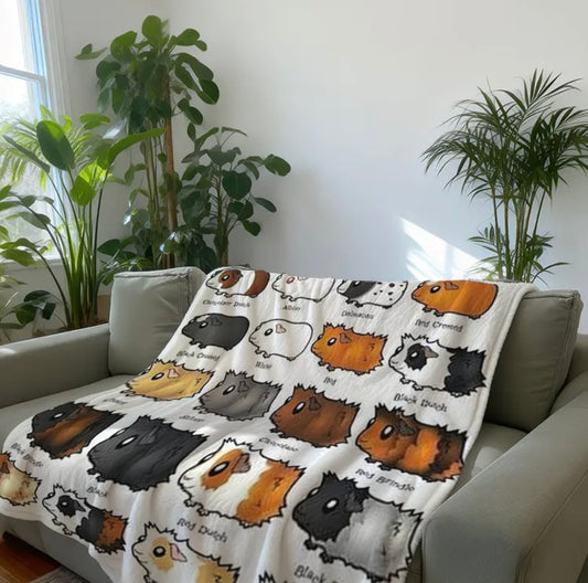 Guinea Pig fun design fleecy blanket