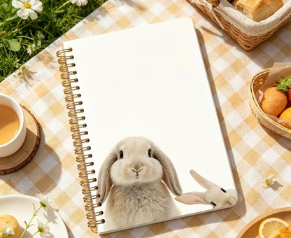 Spiral bound Notebook with cute Bunny design