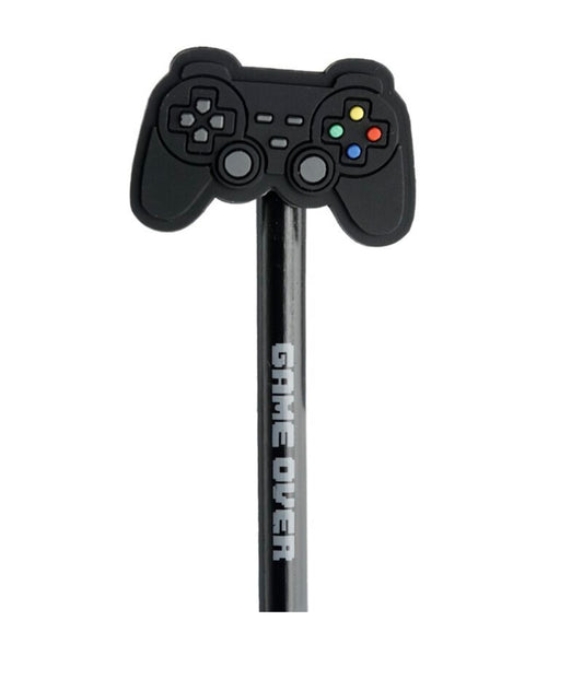 Game over pencil with topper